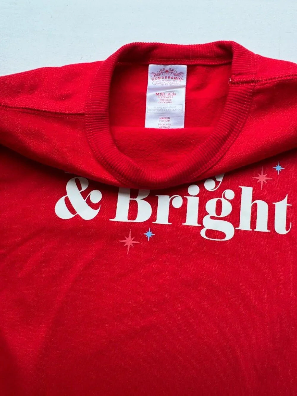 Wondershop Target Kids Merry & Bright Christmas Sweatshirt Red Size M 8